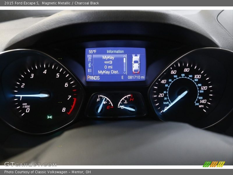 Magnetic Metallic / Charcoal Black 2015 Ford Escape S