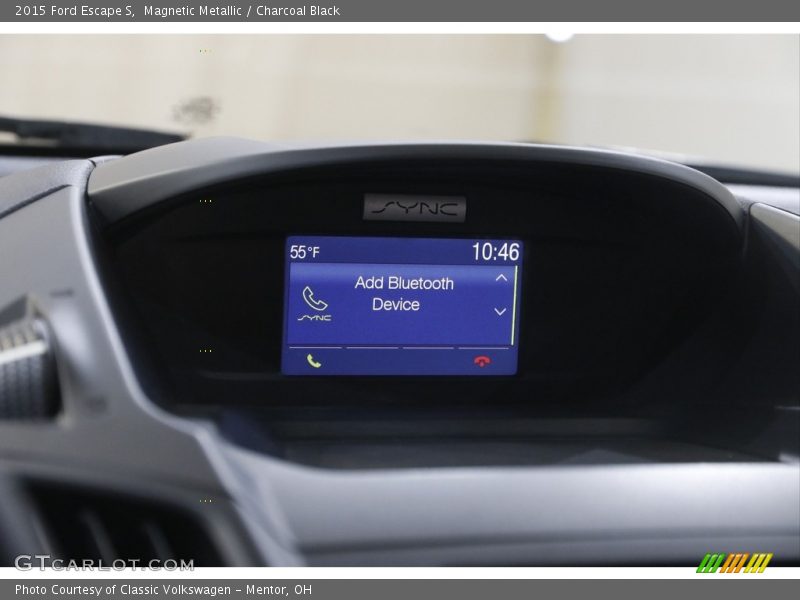 Magnetic Metallic / Charcoal Black 2015 Ford Escape S