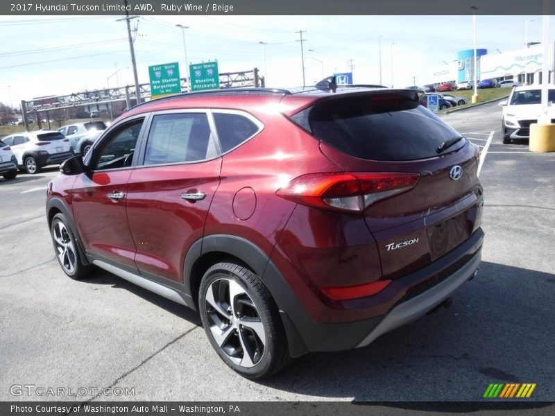 Ruby Wine / Beige 2017 Hyundai Tucson Limited AWD