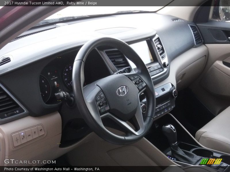 Ruby Wine / Beige 2017 Hyundai Tucson Limited AWD