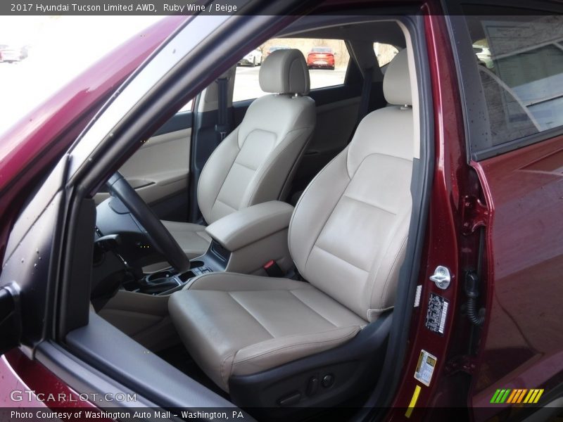 Ruby Wine / Beige 2017 Hyundai Tucson Limited AWD