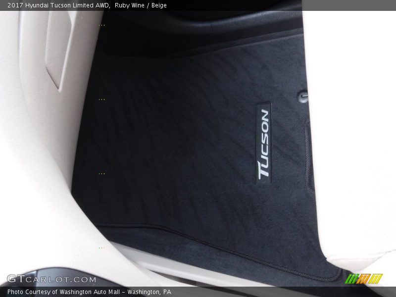 Ruby Wine / Beige 2017 Hyundai Tucson Limited AWD
