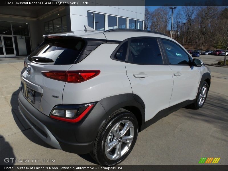 Cyber Silver / Black 2023 Hyundai Kona SEL AWD
