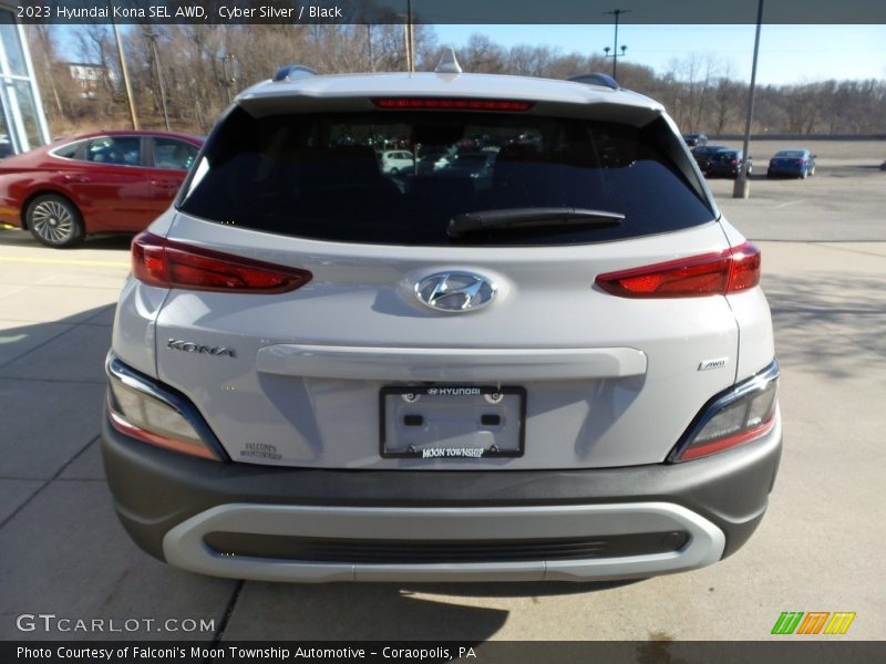 Cyber Silver / Black 2023 Hyundai Kona SEL AWD