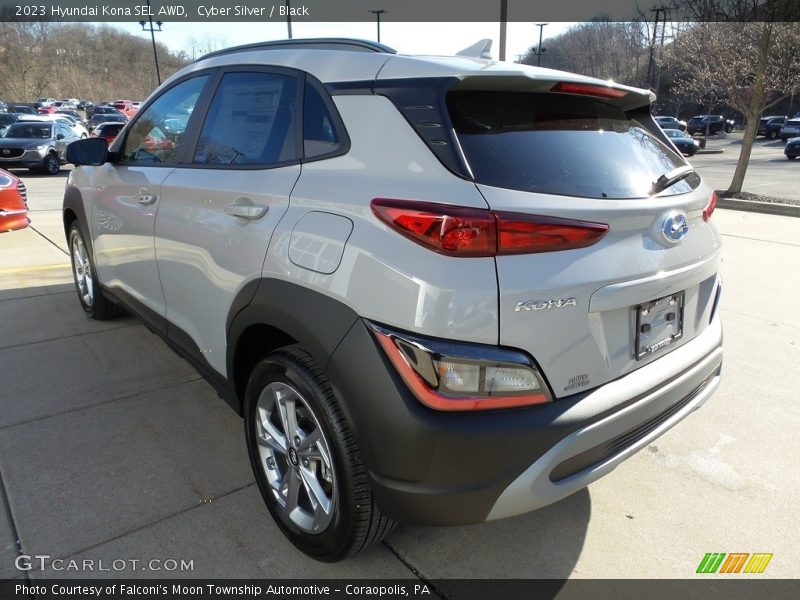 Cyber Silver / Black 2023 Hyundai Kona SEL AWD