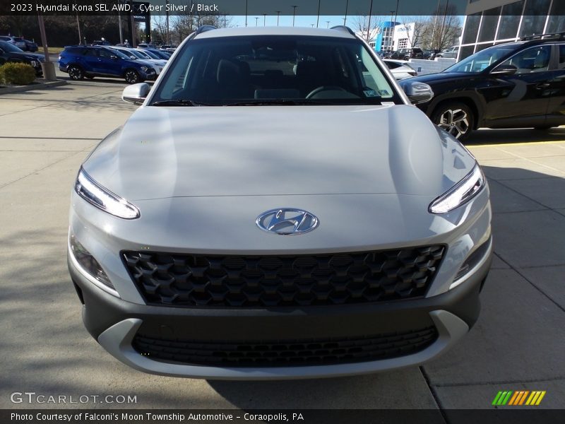 Cyber Silver / Black 2023 Hyundai Kona SEL AWD