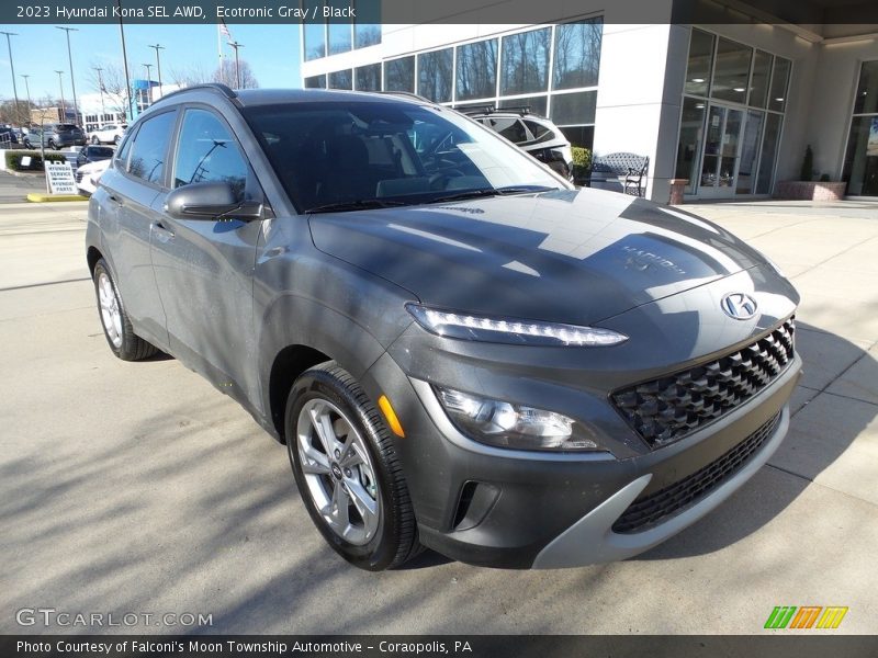 Ecotronic Gray / Black 2023 Hyundai Kona SEL AWD