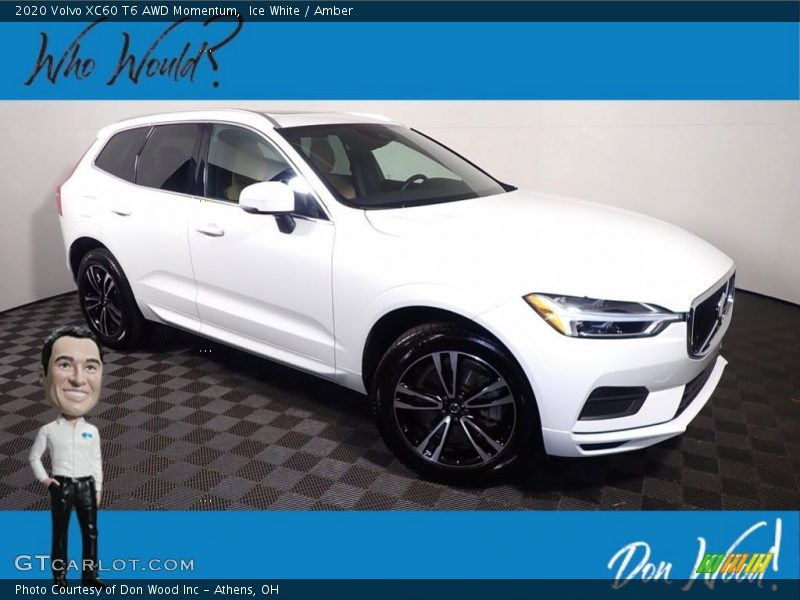Ice White / Amber 2020 Volvo XC60 T6 AWD Momentum