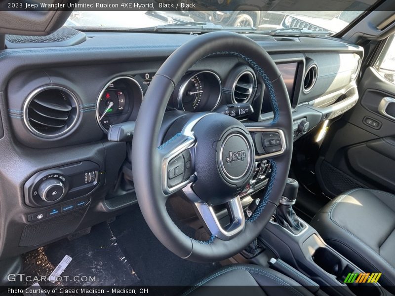 Black / Black 2023 Jeep Wrangler Unlimited Rubicon 4XE Hybrid