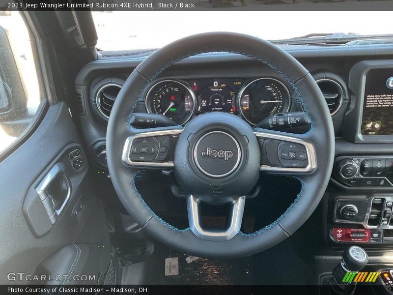 Black / Black 2023 Jeep Wrangler Unlimited Rubicon 4XE Hybrid