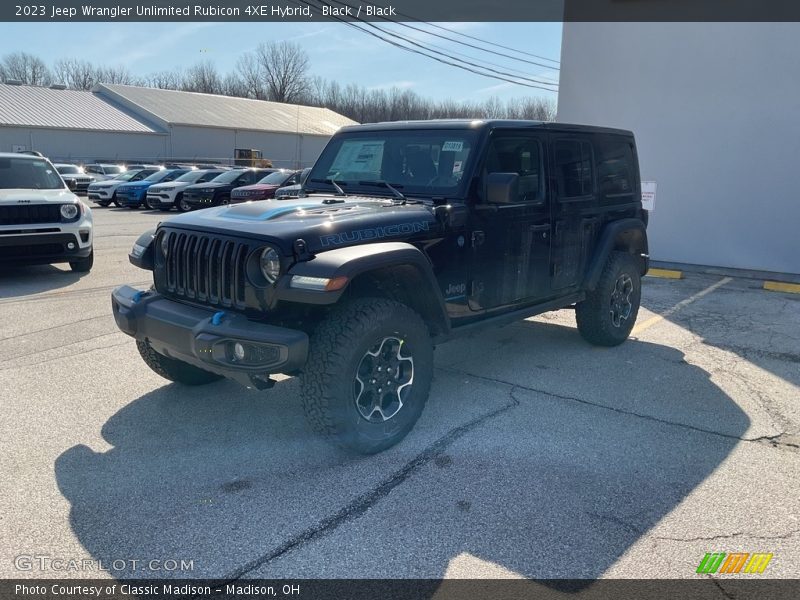Black / Black 2023 Jeep Wrangler Unlimited Rubicon 4XE Hybrid