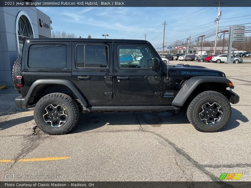 Black / Black 2023 Jeep Wrangler Unlimited Rubicon 4XE Hybrid