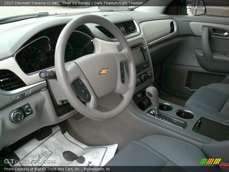 Silver Ice Metallic / Dark Titanium/Light Titanium 2017 Chevrolet Traverse LS AWD