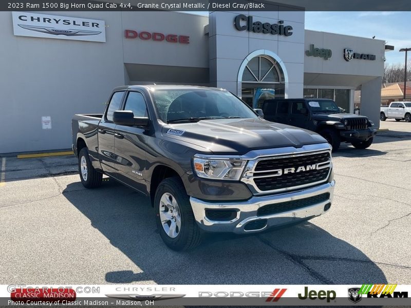 Granite Crystal Metallic / Diesel Gray/Black 2023 Ram 1500 Big Horn Quad Cab 4x4