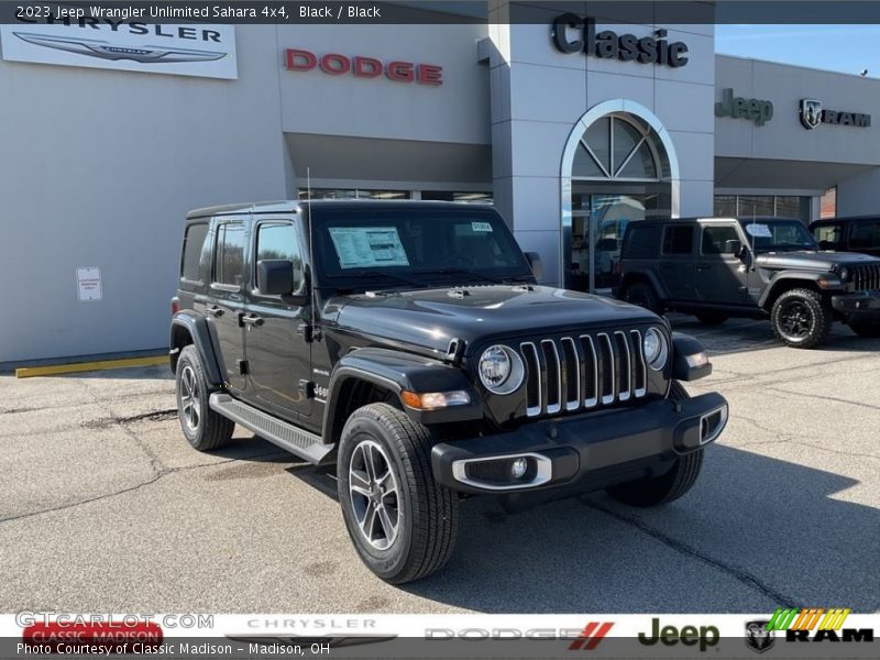 Black / Black 2023 Jeep Wrangler Unlimited Sahara 4x4