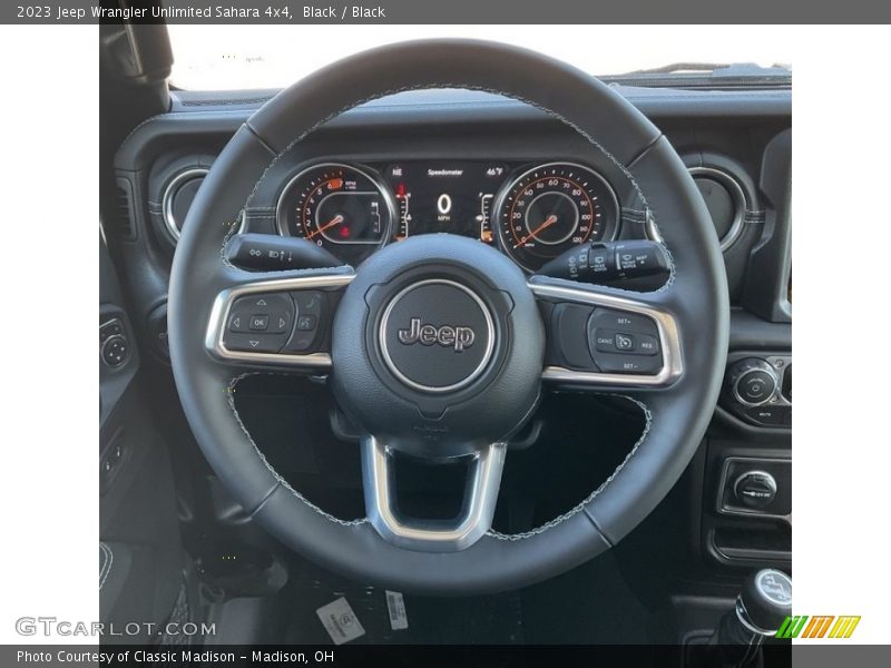 Black / Black 2023 Jeep Wrangler Unlimited Sahara 4x4