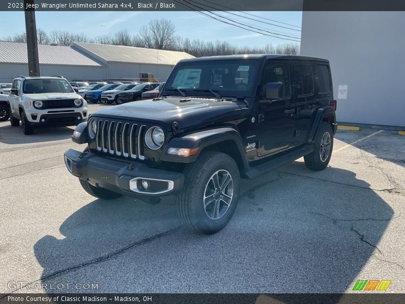 Black / Black 2023 Jeep Wrangler Unlimited Sahara 4x4