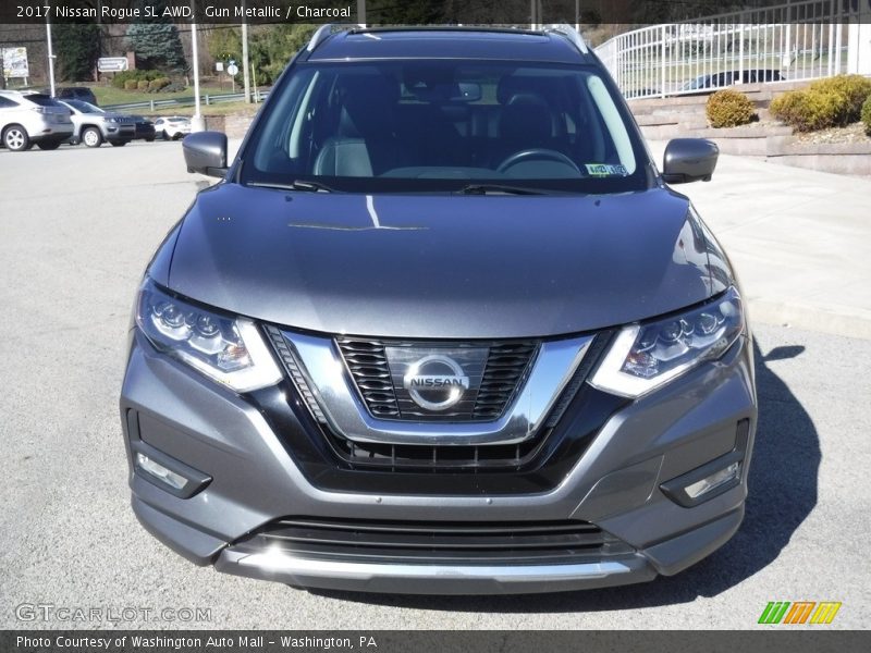 Gun Metallic / Charcoal 2017 Nissan Rogue SL AWD