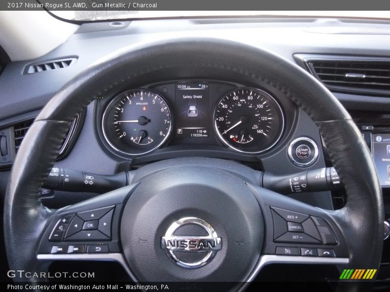 Gun Metallic / Charcoal 2017 Nissan Rogue SL AWD
