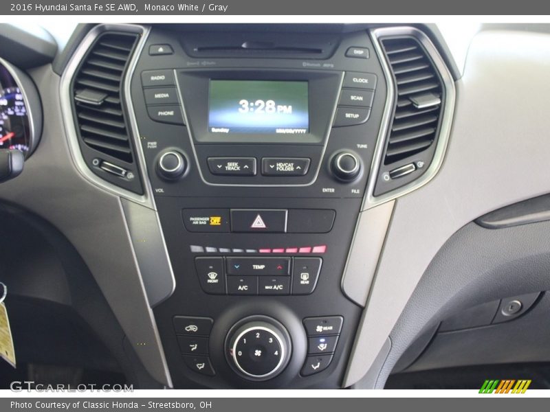 Controls of 2016 Santa Fe SE AWD