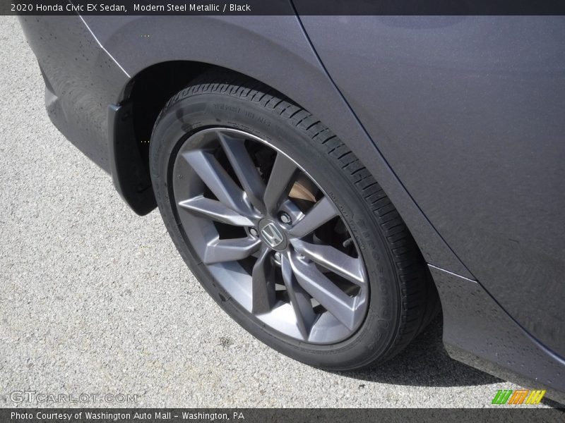 Modern Steel Metallic / Black 2020 Honda Civic EX Sedan