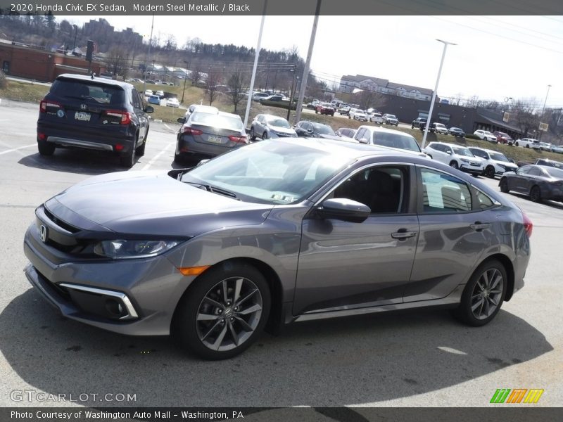 Modern Steel Metallic / Black 2020 Honda Civic EX Sedan