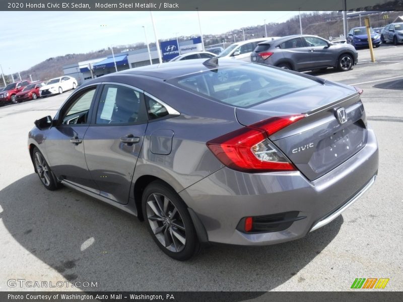 Modern Steel Metallic / Black 2020 Honda Civic EX Sedan