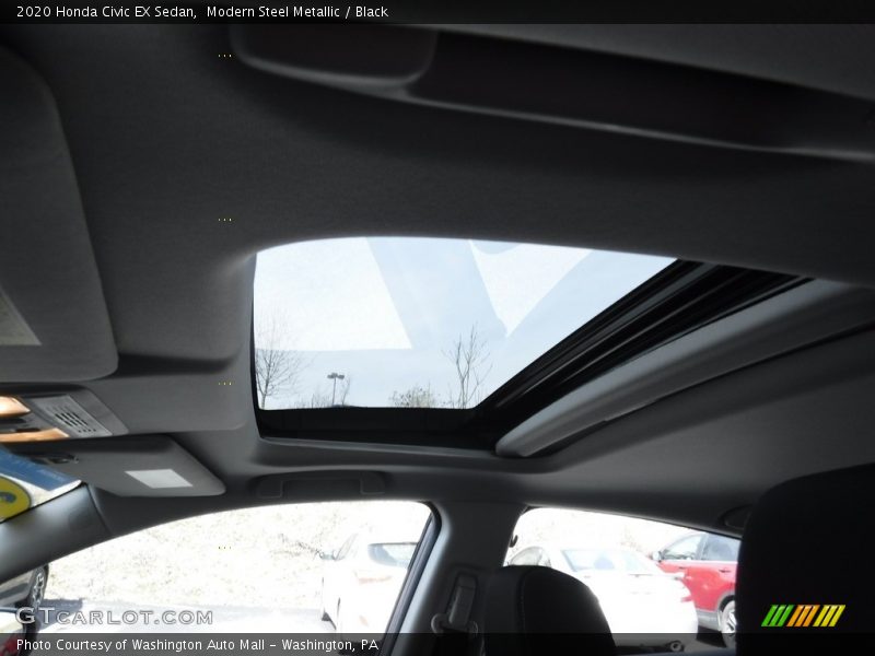 Modern Steel Metallic / Black 2020 Honda Civic EX Sedan