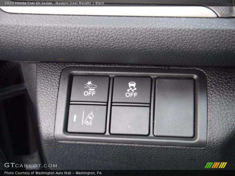 Modern Steel Metallic / Black 2020 Honda Civic EX Sedan