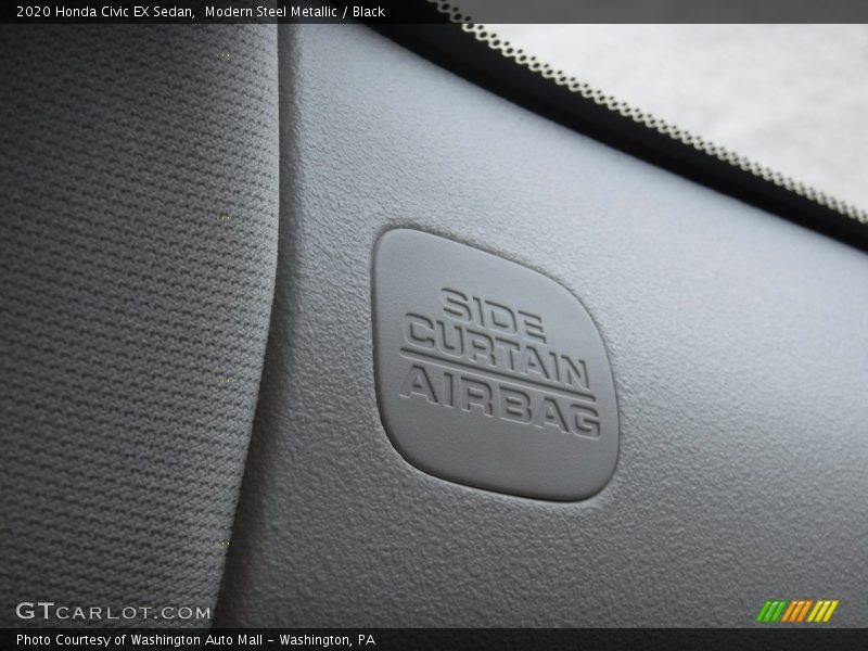 Modern Steel Metallic / Black 2020 Honda Civic EX Sedan