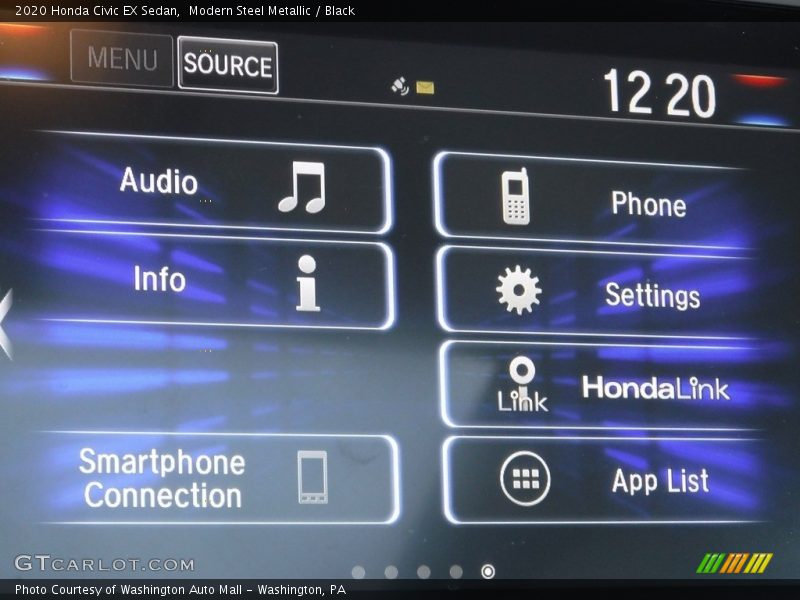Modern Steel Metallic / Black 2020 Honda Civic EX Sedan