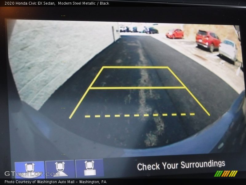 Modern Steel Metallic / Black 2020 Honda Civic EX Sedan