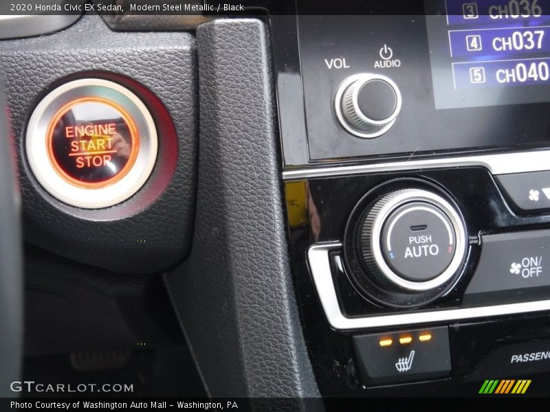 Modern Steel Metallic / Black 2020 Honda Civic EX Sedan