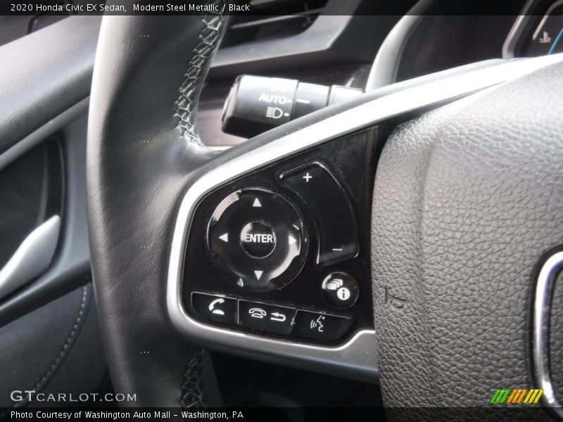 Modern Steel Metallic / Black 2020 Honda Civic EX Sedan