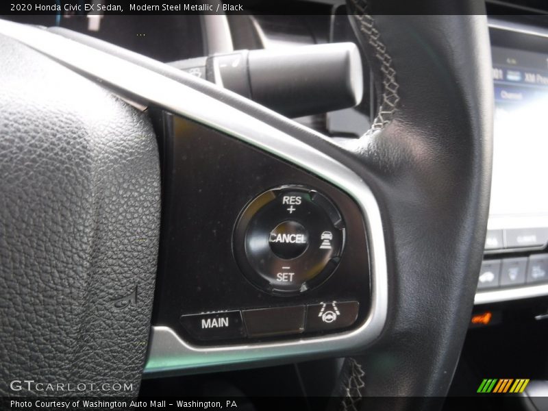 Modern Steel Metallic / Black 2020 Honda Civic EX Sedan