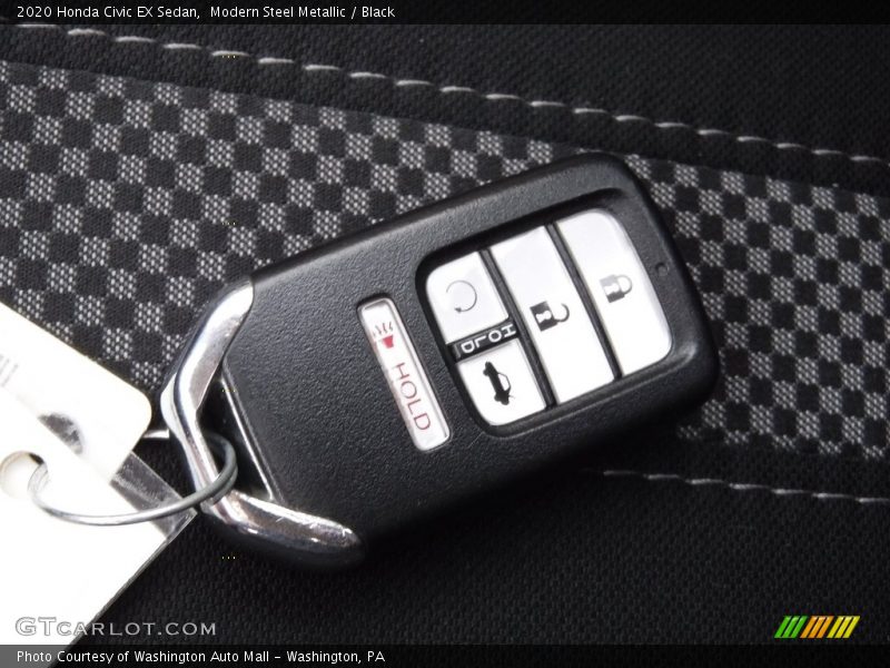 Modern Steel Metallic / Black 2020 Honda Civic EX Sedan