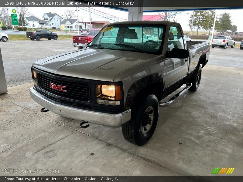 Pewter Metallic / Light Gray 1999 GMC Sierra 2500 SL Regular Cab 4x4