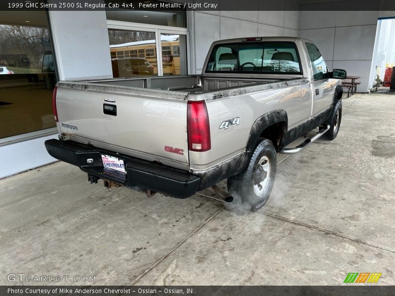 Pewter Metallic / Light Gray 1999 GMC Sierra 2500 SL Regular Cab 4x4