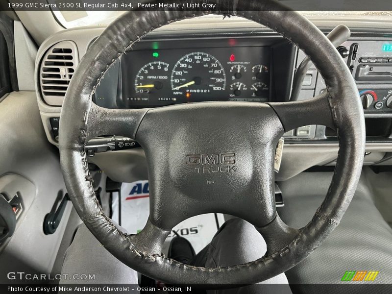 Pewter Metallic / Light Gray 1999 GMC Sierra 2500 SL Regular Cab 4x4