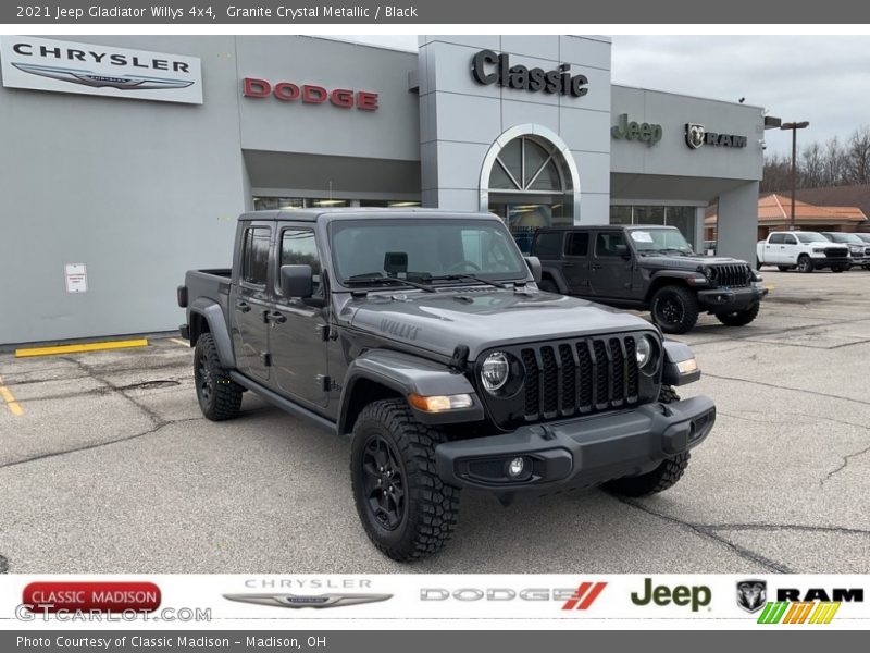 Granite Crystal Metallic / Black 2021 Jeep Gladiator Willys 4x4