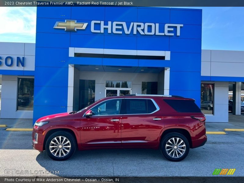 Radiant Red Tintcoat / Jet Black 2023 Chevrolet Traverse Premier AWD