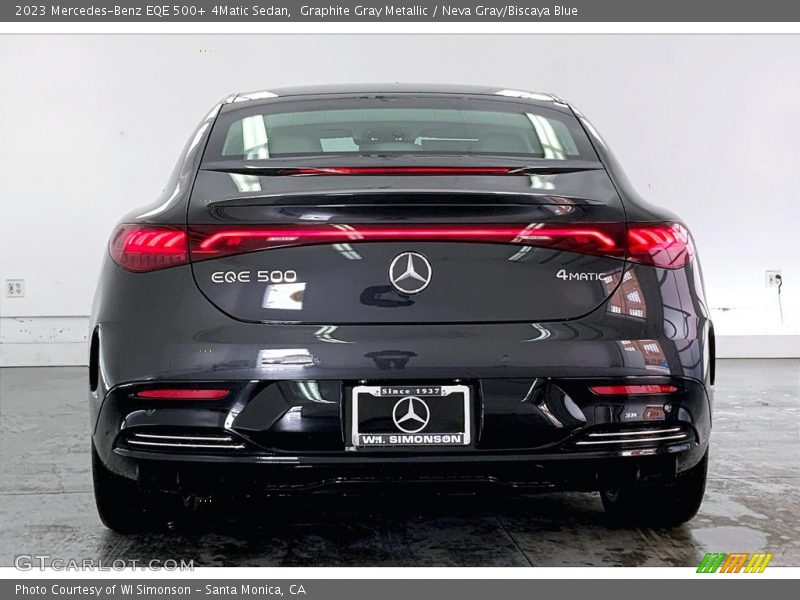 Graphite Gray Metallic / Neva Gray/Biscaya Blue 2023 Mercedes-Benz EQE 500+ 4Matic Sedan