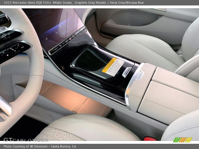 Graphite Gray Metallic / Neva Gray/Biscaya Blue 2023 Mercedes-Benz EQE 500+ 4Matic Sedan