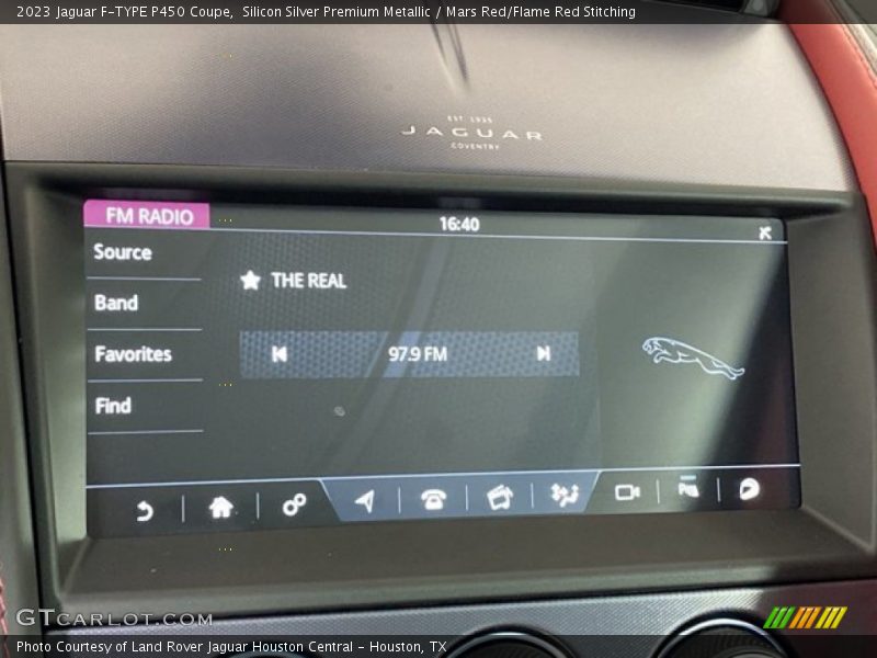 Silicon Silver Premium Metallic / Mars Red/Flame Red Stitching 2023 Jaguar F-TYPE P450 Coupe