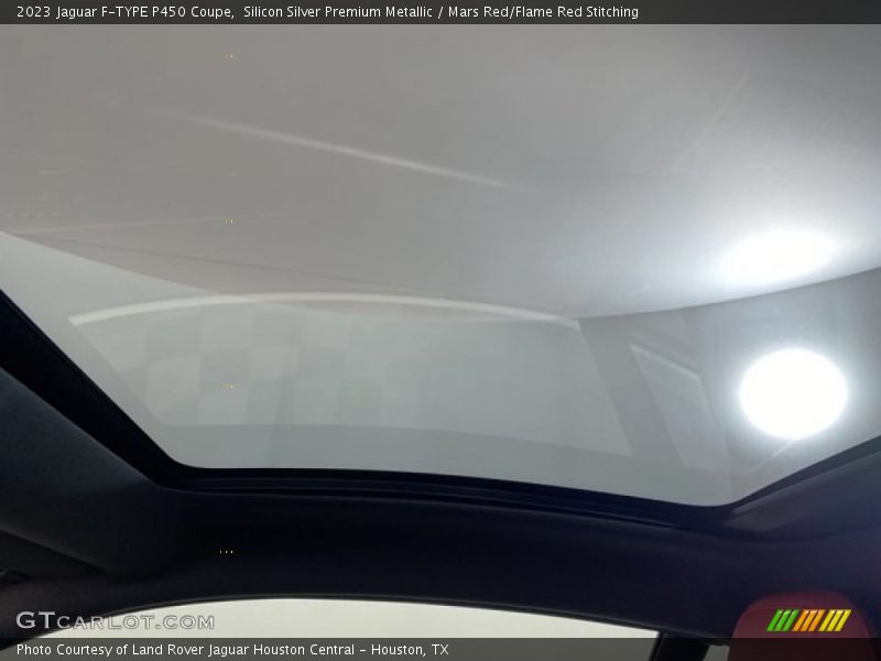 Silicon Silver Premium Metallic / Mars Red/Flame Red Stitching 2023 Jaguar F-TYPE P450 Coupe