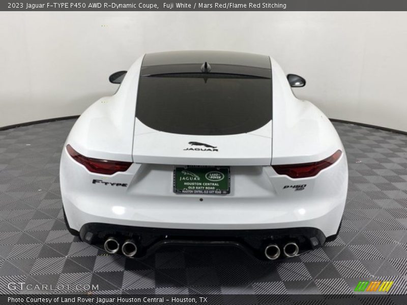 Fuji White / Mars Red/Flame Red Stitching 2023 Jaguar F-TYPE P450 AWD R-Dynamic Coupe