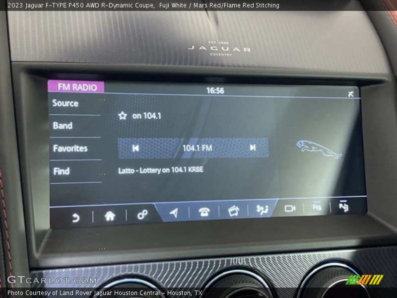 Fuji White / Mars Red/Flame Red Stitching 2023 Jaguar F-TYPE P450 AWD R-Dynamic Coupe
