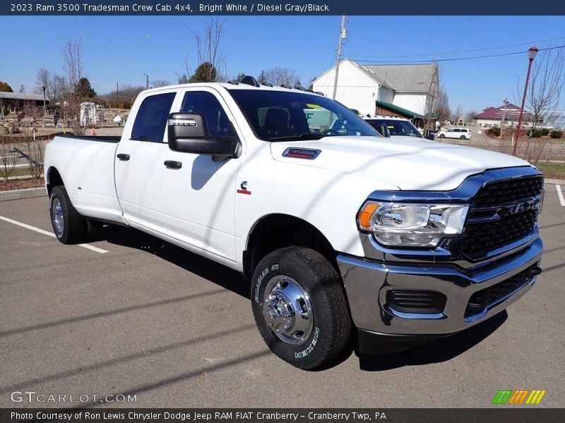 Bright White / Diesel Gray/Black 2023 Ram 3500 Tradesman Crew Cab 4x4