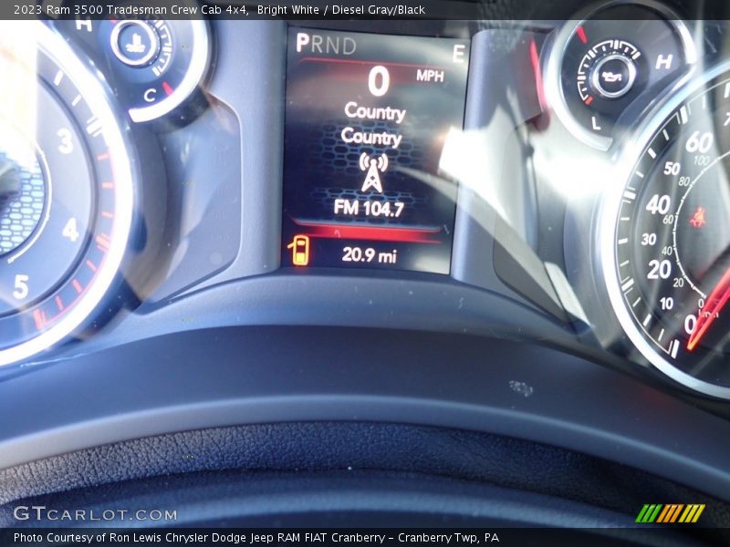 Bright White / Diesel Gray/Black 2023 Ram 3500 Tradesman Crew Cab 4x4