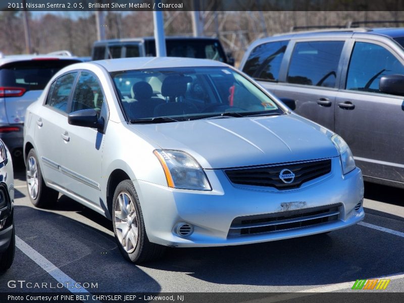 Brilliant Silver Metallic / Charcoal 2011 Nissan Sentra 2.0 S
